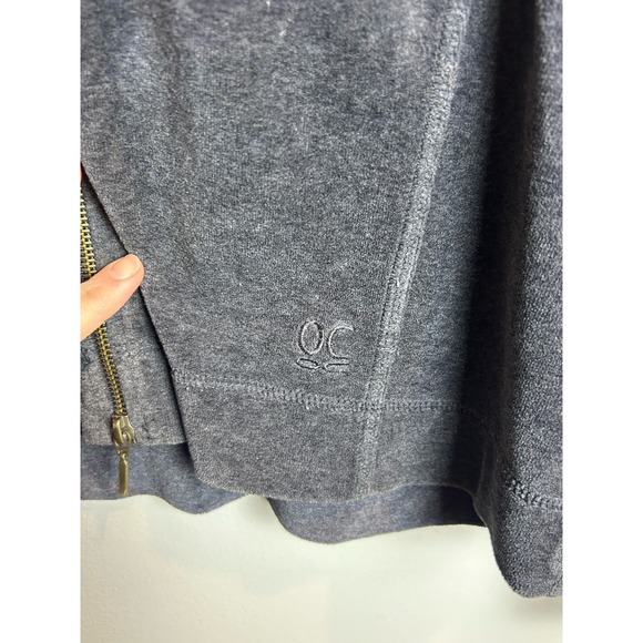 Oleg Cassini Jacket Hoodie Zip Up Washcloth Cozy Material Size Medium - Picture 3 of 6